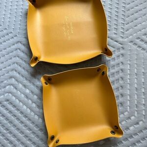 Yellow Leather Trays